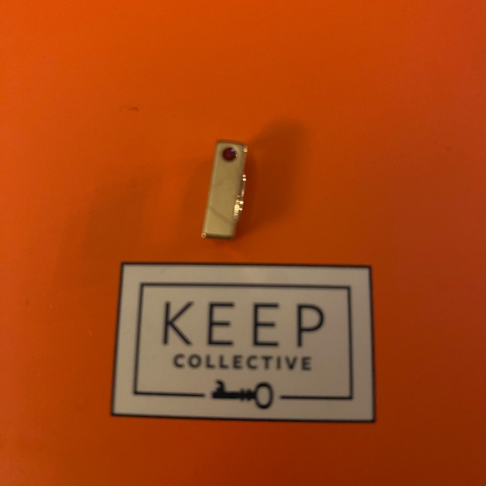 KEEP Collective Gold Bracelet Charm with Red Accent